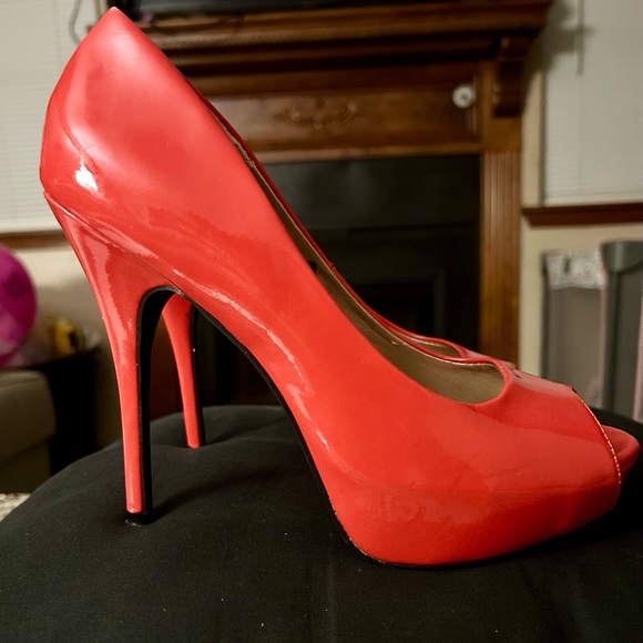 Rose Color High Heel Platform Stiletto - Picture 5 of 7